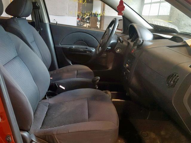 KL1TD666X6B638177 - 2006 CHEVROLET AVEO BASE წითელი ფოტო 5