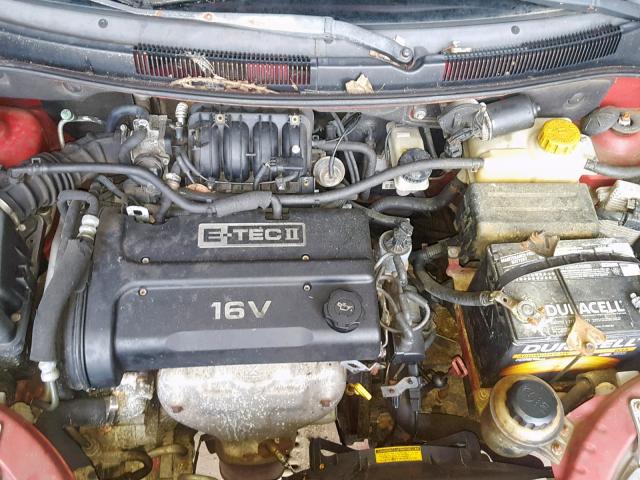 KL1TD666X6B638177 - 2006 CHEVROLET AVEO BASE წითელი ფოტო 7