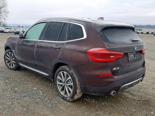 5UXTR9C5XJLD89598 - 2018 BMW X3 XDRIVE3 BROWN photo 3