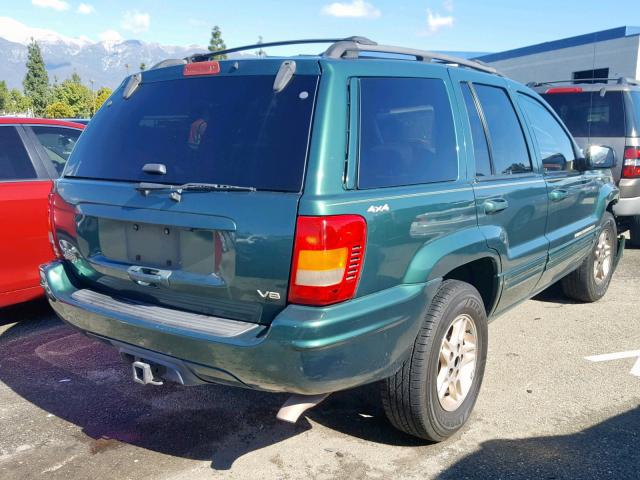 1J4GW68N0XC656878 - 1999 JEEP GRAND CHER GREEN photo 4