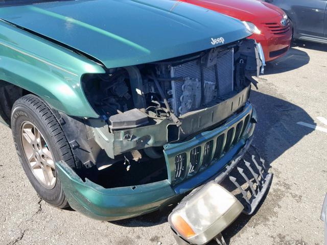 1J4GW68N0XC656878 - 1999 JEEP GRAND CHER GREEN photo 9