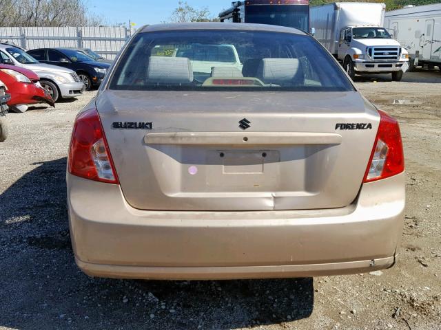 KL5JD56Z26K253710 - 2006 SUZUKI FORENZA BROWN photo 9