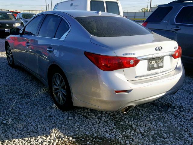 JN1BV7APXFM353817 - 2015 INFINITI Q50 BASE SILVER photo 3