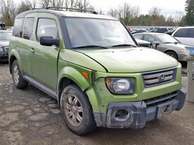 5J6YH28777L000847 - 2007 HONDA ELEMENT EX GREEN photo 1