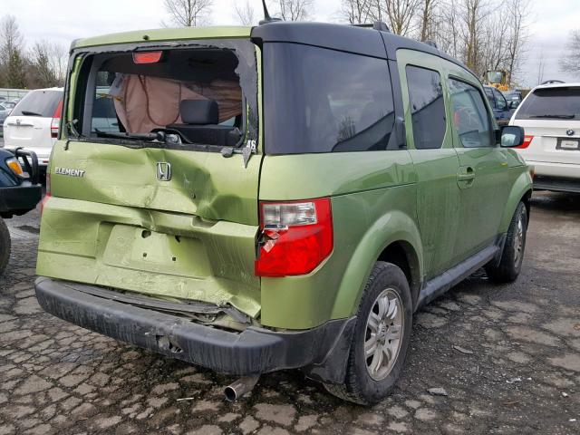 5J6YH28777L000847 - 2007 HONDA ELEMENT EX GREEN photo 4