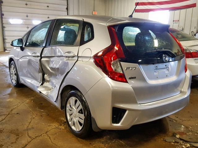 JHMGK5H53GS002487 - 2016 HONDA FIT LX SILVER photo 3