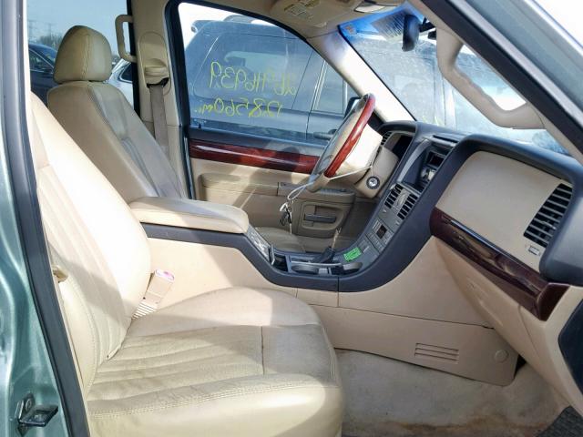 5LMEU88H15ZJ17861 - 2005 LINCOLN AVIATOR 绿色 照片 5