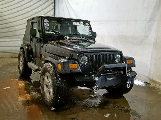 1J4FA59S54P706526 - 2004 JEEP WRANGLER / BLACK photo 1