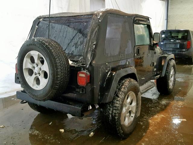 1J4FA59S54P706526 - 2004 JEEP WRANGLER / BLACK photo 4