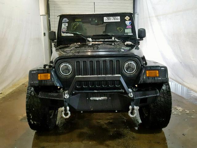 1J4FA59S54P706526 - 2004 JEEP WRANGLER / BLACK photo 9