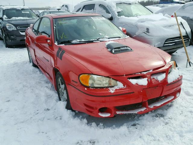 1G2NW12E81M651488 - 2001 PONTIAC GRAND AM G RED photo 1