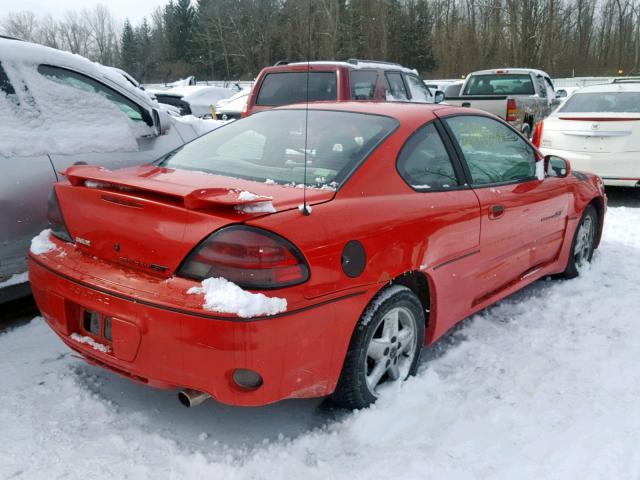 1G2NW12E81M651488 - 2001 PONTIAC GRAND AM G RED photo 4