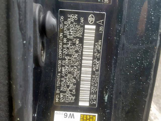 JTKDE167570144224 - 2007 TOYOTA SCION TC 黑色 照片 10