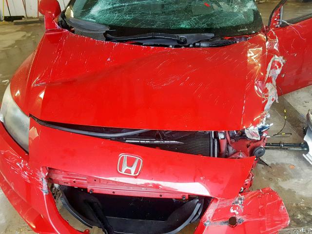 JHMZF1D4XBS007553 - 2011 HONDA CR-Z RED photo 7