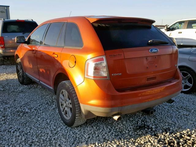 2FMDK38C18BA35289 - 2008 FORD EDGE SEL ORANGE photo 3