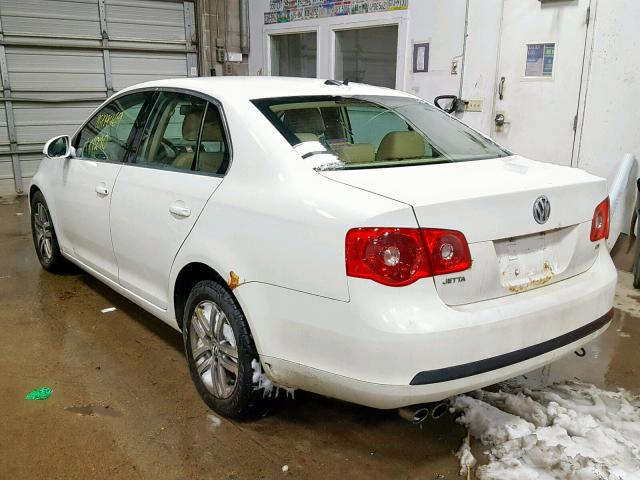 3VWDF71K06M619225 - 2006 VOLKSWAGEN JETTA 2.5L WHITE photo 3