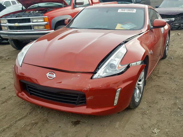 JN1AZ4EH1EM635196 - 2014 NISSAN 370Z BASE BURGUNDY photo 2