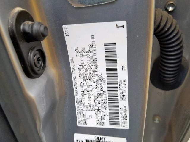 5TFEY5F10DX137335 - 2013 TOYOTA TUNDRA CRE SILVER photo 10