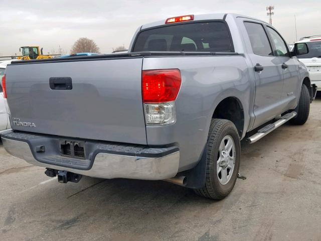 5TFEY5F10DX137335 - 2013 TOYOTA TUNDRA CRE SILVER photo 4