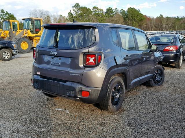 ZACCJAAW4GPD24673 - 2016 JEEP RENEGADE S GRAY photo 4