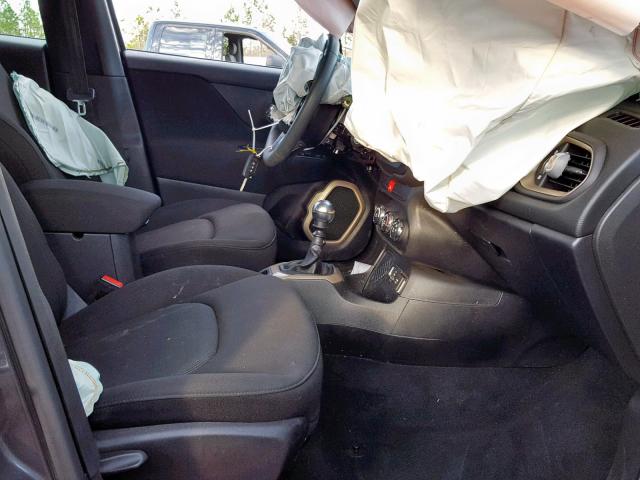 ZACCJAAW4GPD24673 - 2016 JEEP RENEGADE S GRAY photo 5