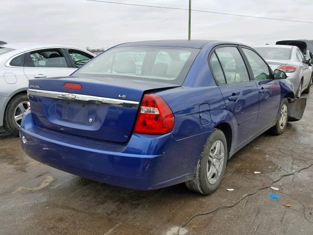 1G1ZS57F87F182510 - 2007 CHEVROLET MALIBU LS BLUE photo 4