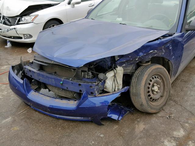1G1ZS57F87F182510 - 2007 CHEVROLET MALIBU LS BLUE photo 9