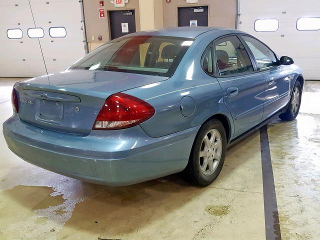 1FAFP56U26A222139 - 2006 FORD TAURUS SEL BLUE photo 4