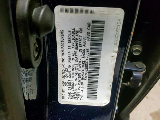 5Y2SL62853Z478596 - 2003 PONTIAC VIBE BLUE photo 10