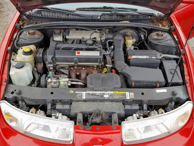 1G8ZH1278XZ153774 - 1999 SATURN SC2 RED photo 7