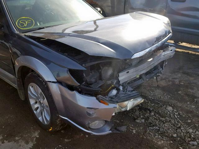 4S4BP85CX94314598 - 2009 SUBARU OUTBACK 3. SILVER photo 9