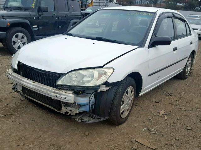 2HGES16364H561023 - 2004 HONDA CIVIC DX V WHITE photo 2