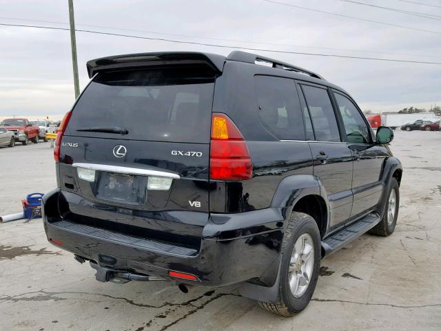 JTJBT20X250089731 - 2005 LEXUS GX 470 BLACK photo 4