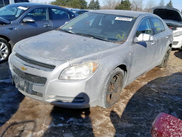 1G1ZH57B28F198540 - 2008 CHEVROLET MALIBU 1LT 银色 照片 2
