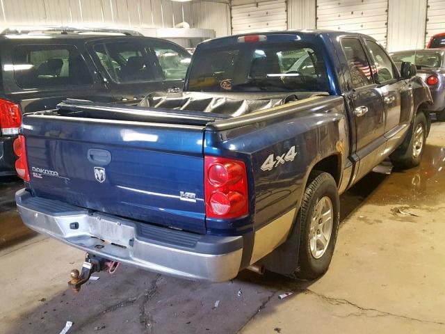 1D7HW48J15S306521 - 2005 DODGE DAKOTA QUA BLUE photo 4