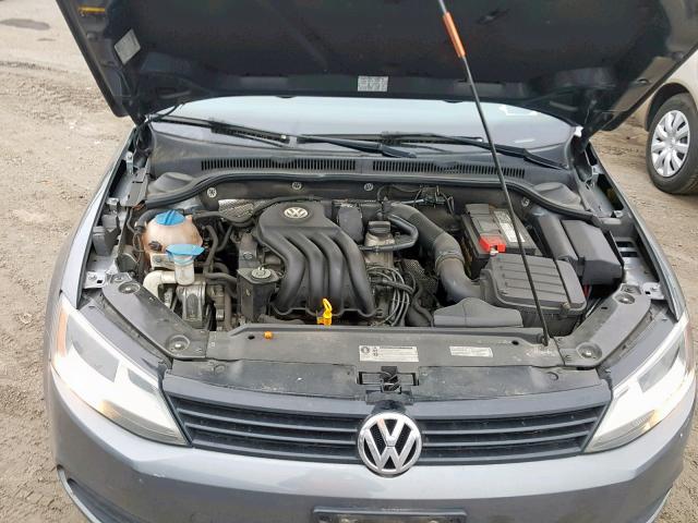 3VW2K7AJXDM259548 - 2013 VOLKSWAGEN JETTA BASE GRAY photo 7