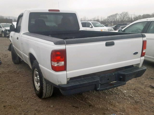 1FTYR10D47PA84388 - 2007 FORD RANGER WHITE photo 3