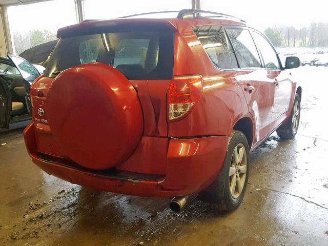 JTMZD31V675037171 - 2007 TOYOTA RAV4 LIMIT RED photo 4