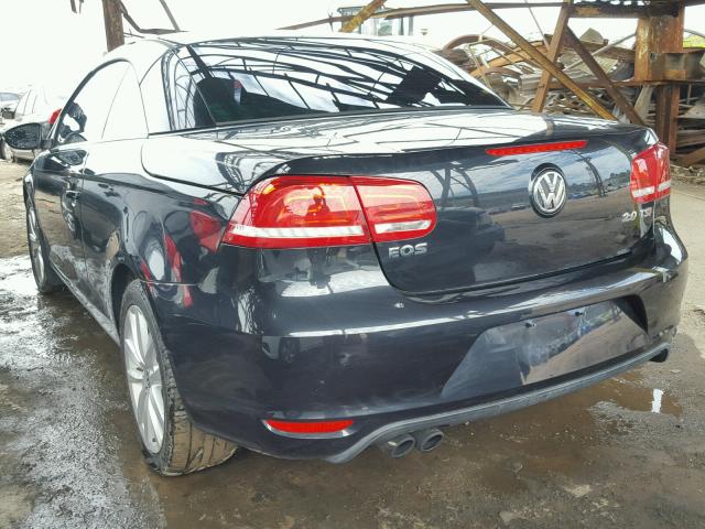 WVWBW8AH5DV006363 - 2013 VOLKSWAGEN EOS KOMFOR BLACK photo 3