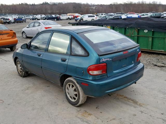 KNJLT06H7V6224529 - 1997 FORD ASPIRE GREEN photo 3