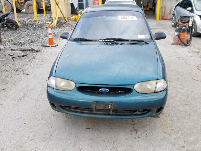 KNJLT06H7V6224529 - 1997 FORD ASPIRE GREEN photo 9