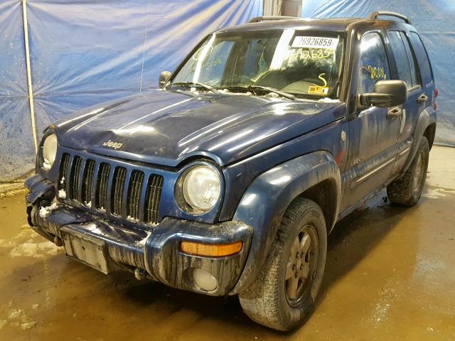 1J4GL58KX4W279477 - 2004 JEEP LIBERTY LI BLUE photo 2