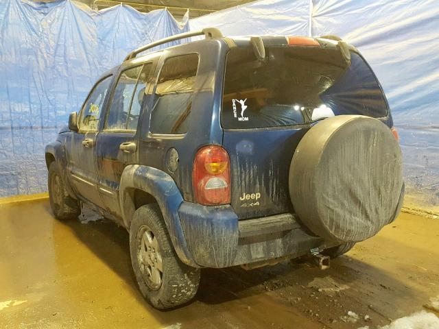 1J4GL58KX4W279477 - 2004 JEEP LIBERTY LI BLUE photo 3