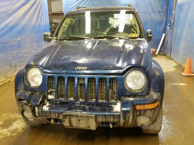 1J4GL58KX4W279477 - 2004 JEEP LIBERTY LI BLUE photo 9