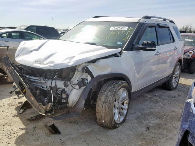 1FM5K7F82EGB17708 - 2014 FORD EXPLORER L WHITE photo 2