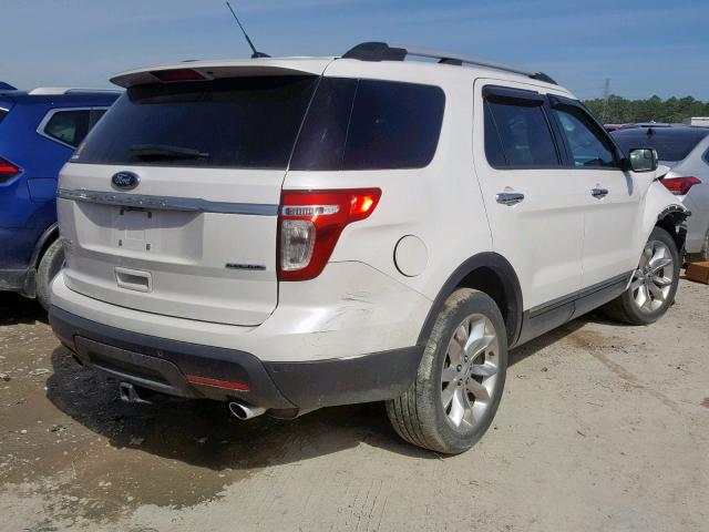 1FM5K7F82EGB17708 - 2014 FORD EXPLORER L WHITE photo 4