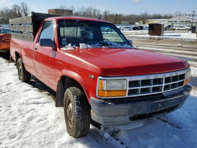 1B7GG26X6SS273719 - 1995 DODGE DAKOTA RED photo 1