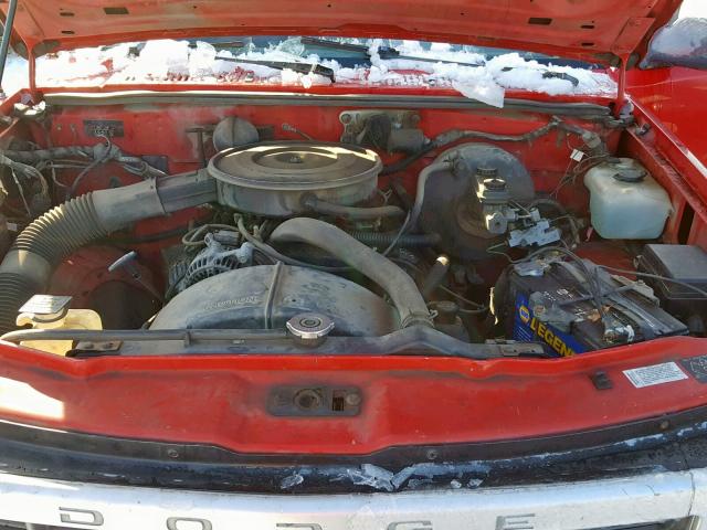 1B7GG26X6SS273719 - 1995 DODGE DAKOTA RED photo 7