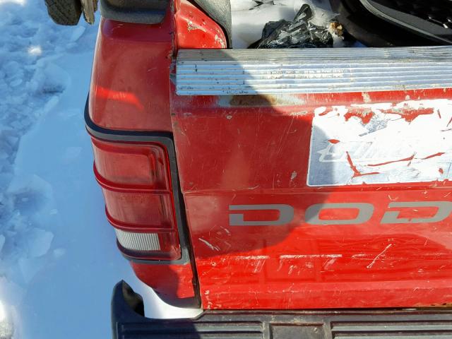 1B7GG26X6SS273719 - 1995 DODGE DAKOTA RED photo 9