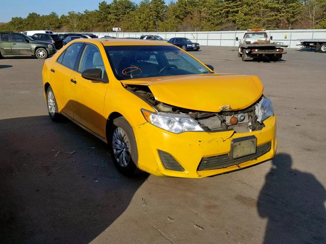 4T1BD1FK6CU049322 - 2012 TOYOTA CAMRY HYBR YELLOW photo 1